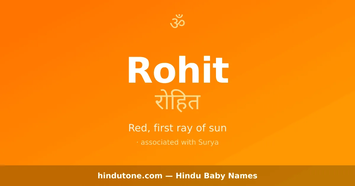 Rohit — Hindu Boy Names with R