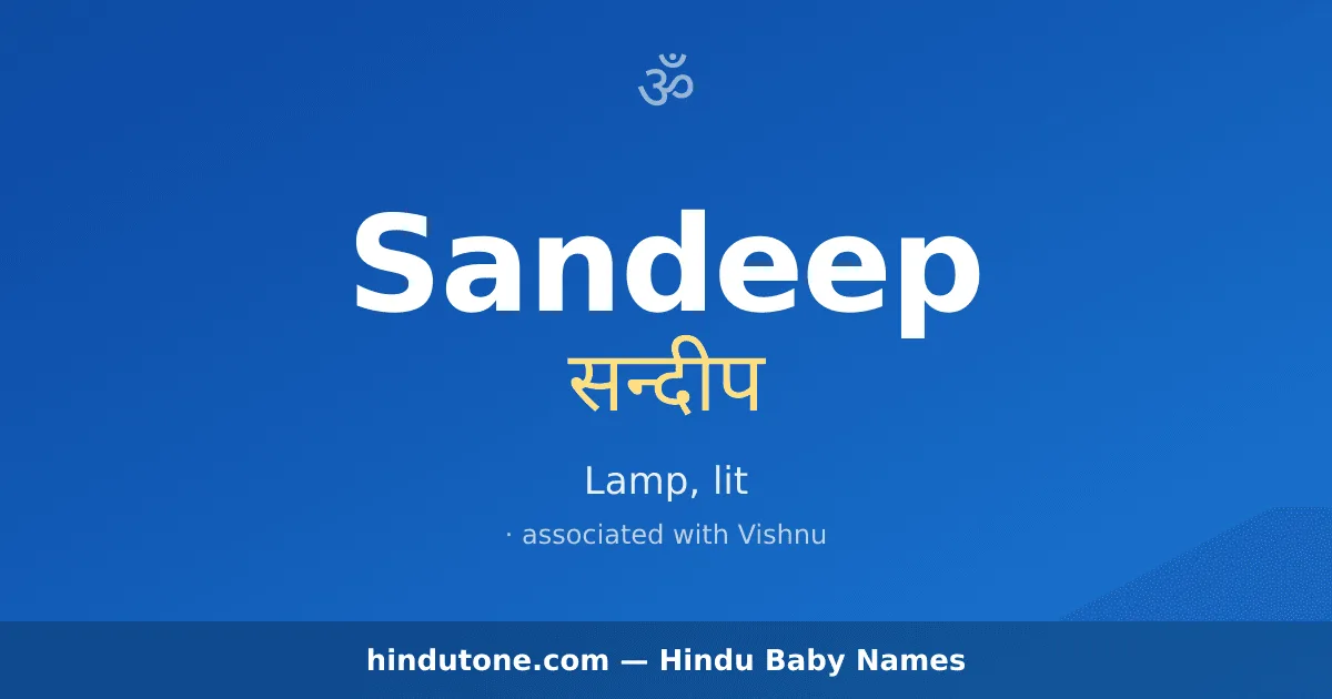 Sandeep — Hindu Boy Names with S