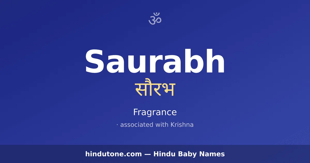 Saurabh — Hindu Boy Names with S