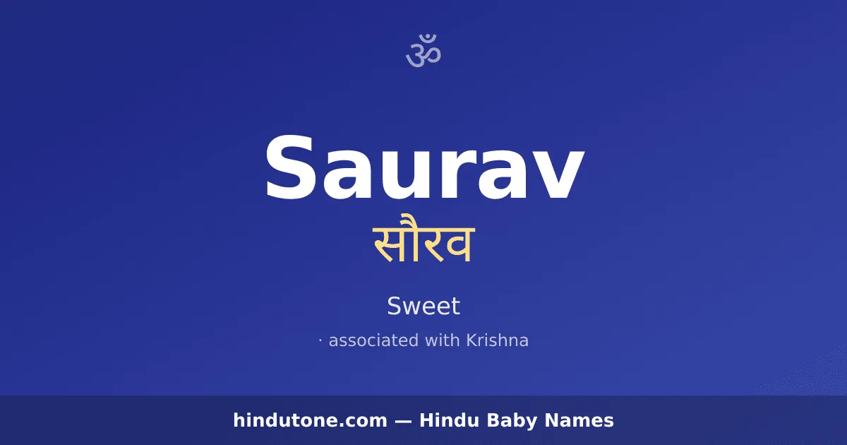 Saurav — Hindu Boy Names with S