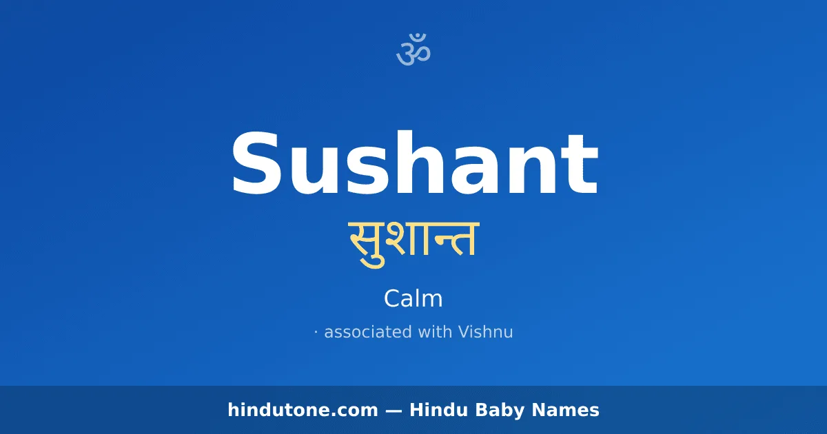 Sushant — Hindu Boy Names with S