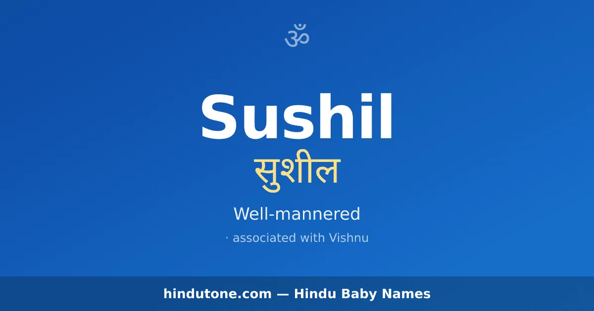 Sushil — Hindu Boy Names with S