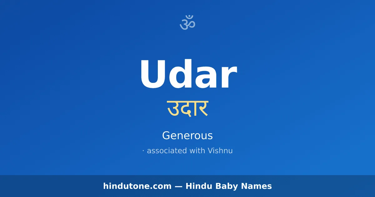 Udar — Hindu Boy Names with U