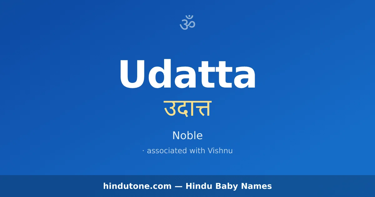 Udatta — Hindu Boy Names with U