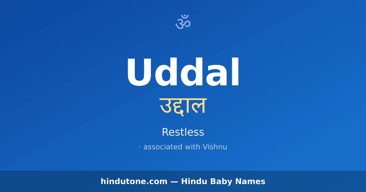 Uddal — Hindu Boy Names with U