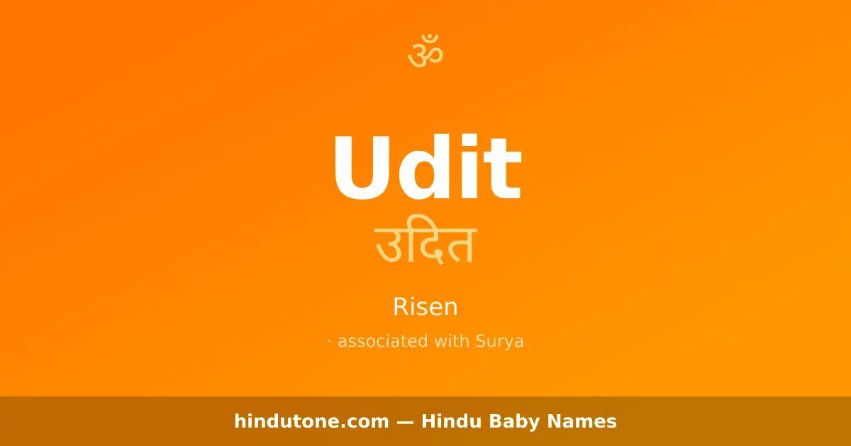 Udit — Hindu Boy Names with U