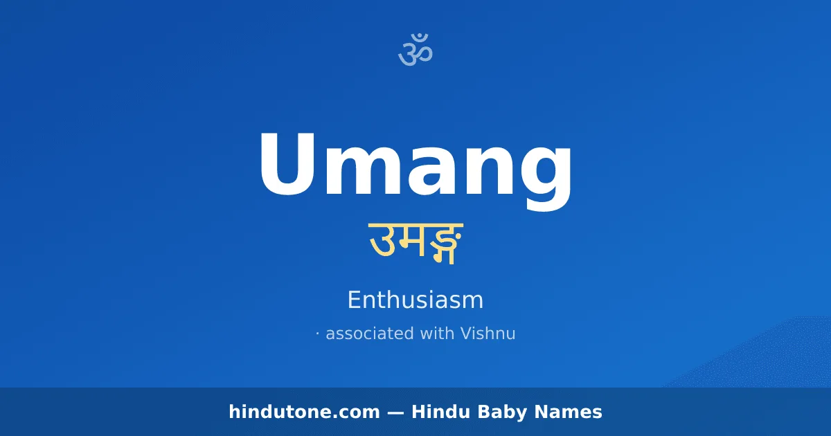Umang — Hindu Boy Names with U