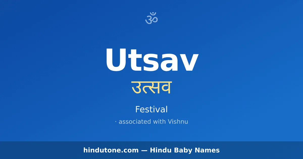 Utsav — Hindu Boy Names with U