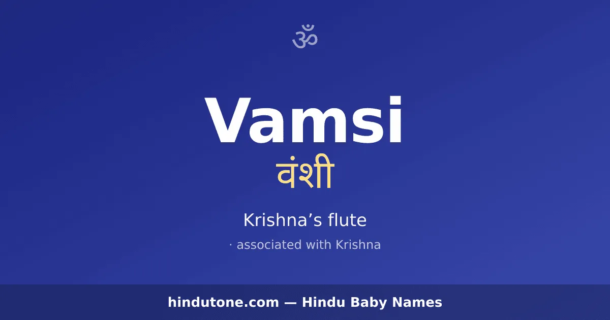 Vamsi — Hindu Boy Names with V