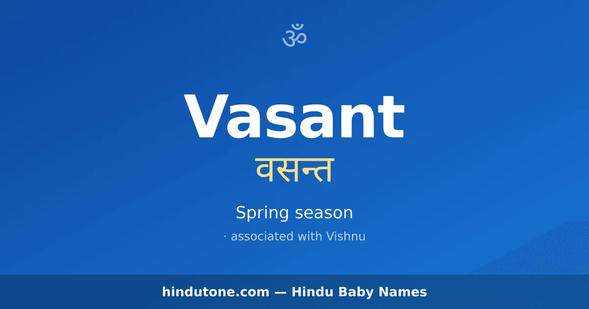 Vasant — Hindu Boy Names with V
