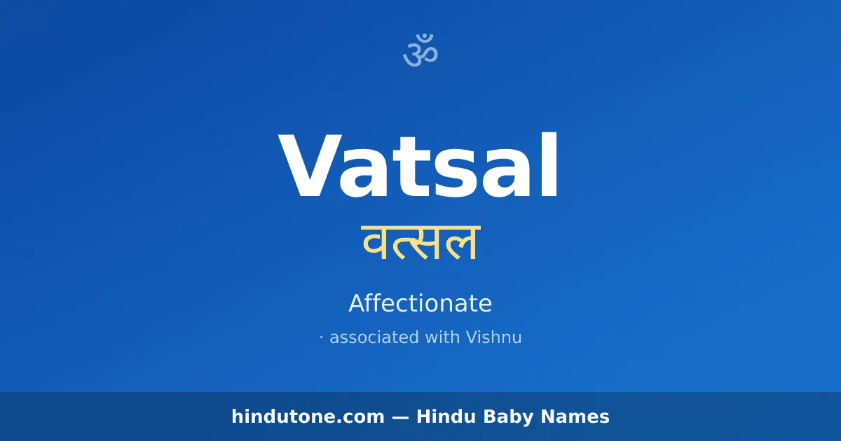 Vatsal — Hindu Boy Names with V