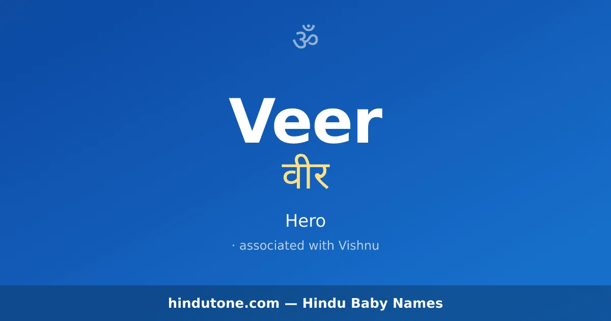 Veer — Hindu Boy Names with V