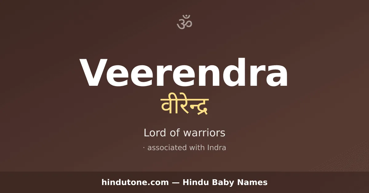 Veerendra — Hindu Boy Names with V