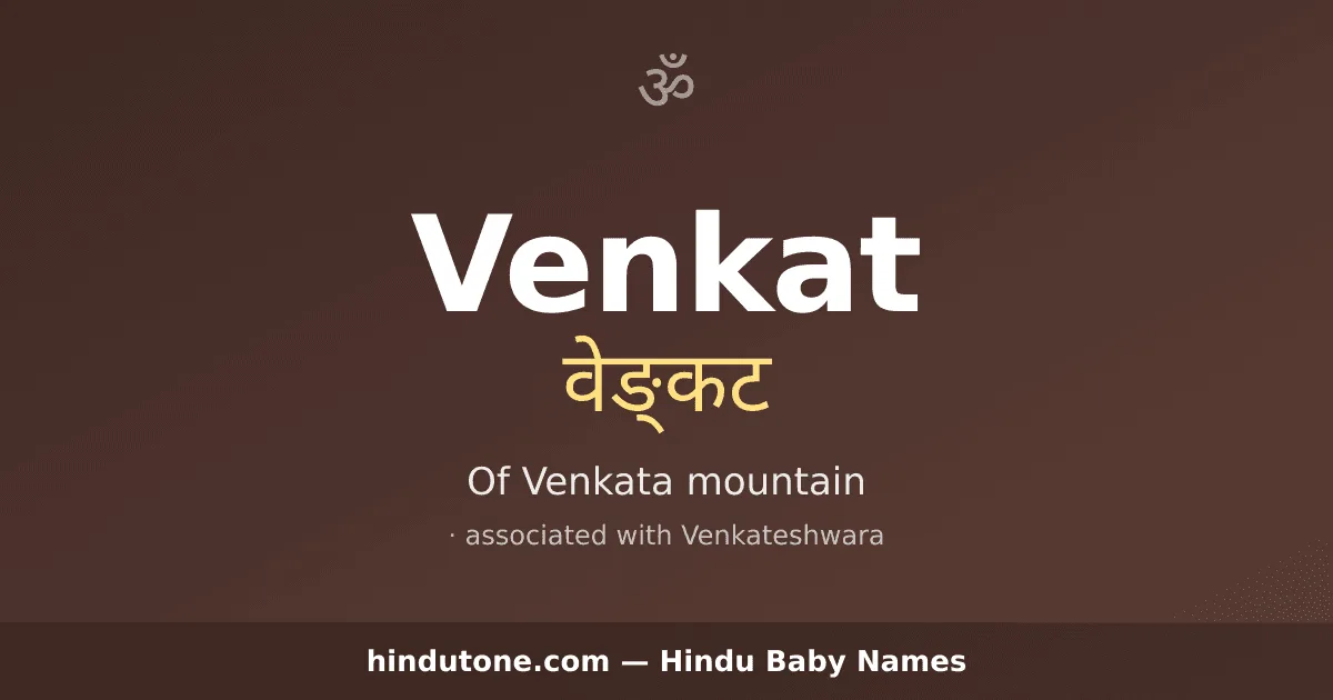 Venkat — Hindu Boy Names with V