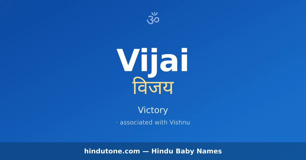 Vijai — Hindu Boy Names with V
