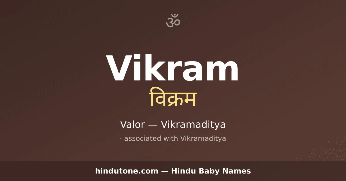 Vikram — Hindu Boy Names with V