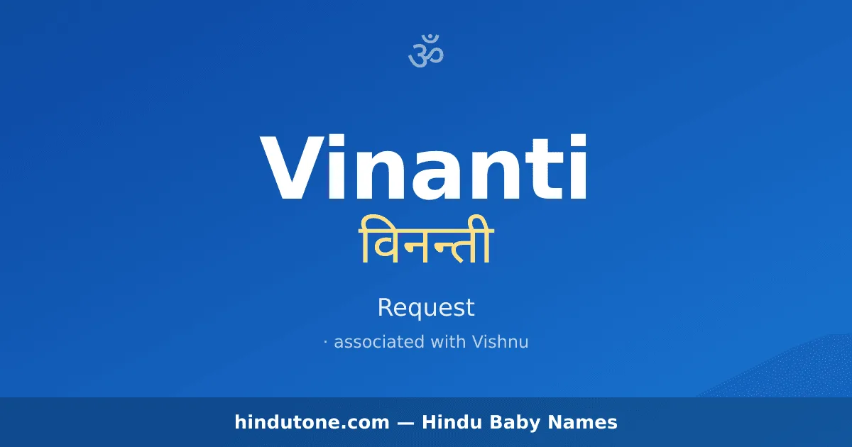 Vinanti — Hindu Boy Names with V