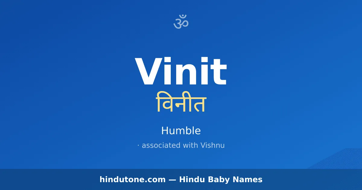Vinit — Hindu Boy Names with V