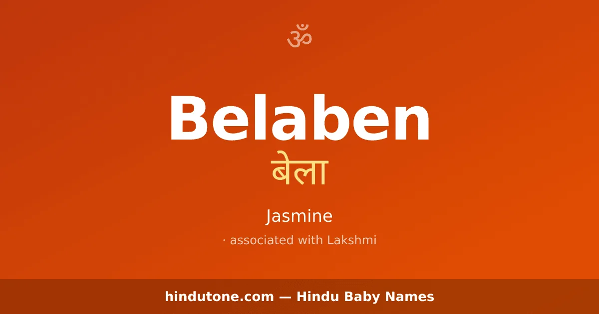 Belaben — Hindu Girl Names with B