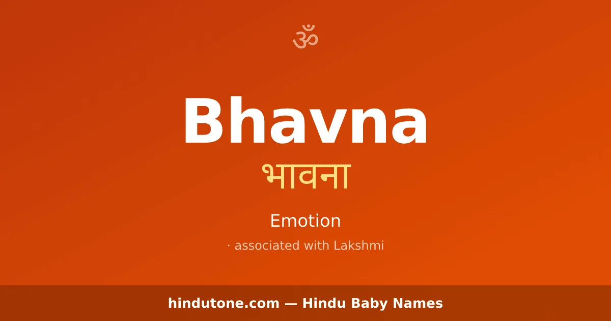 Bhavna — Hindu Girl Names with B