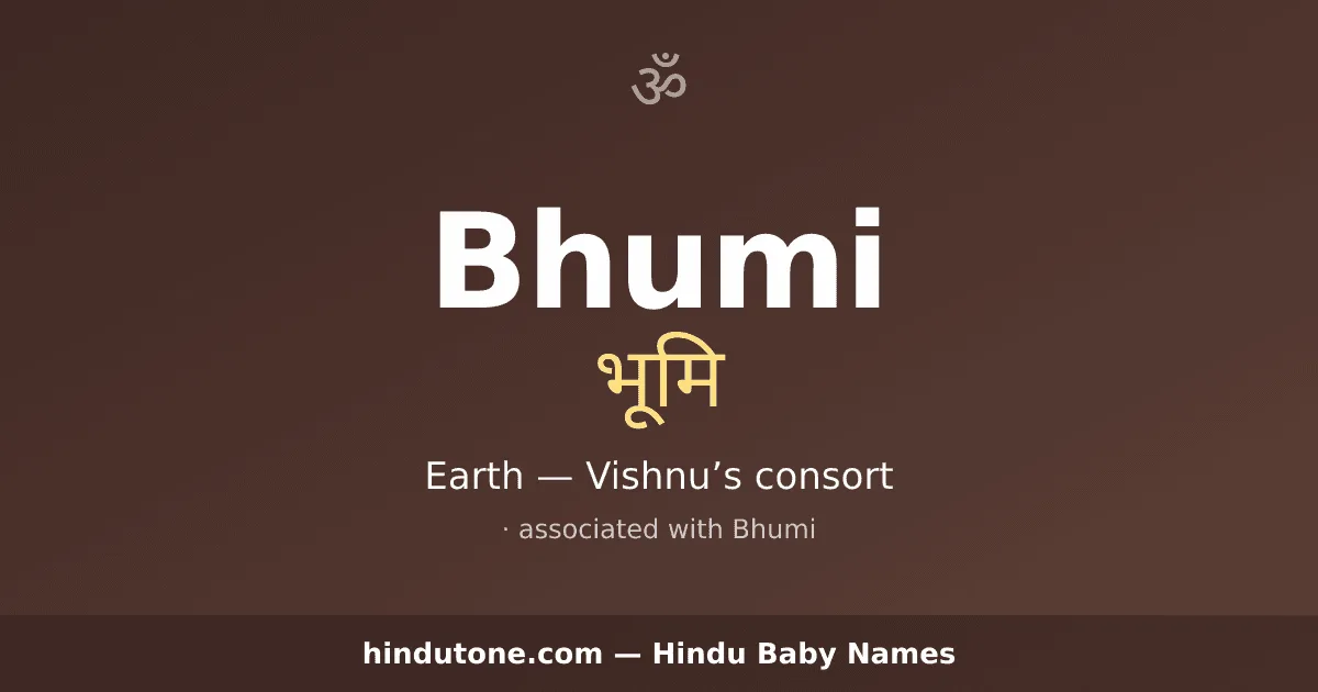 Bhumi — Hindu Girl Names with B