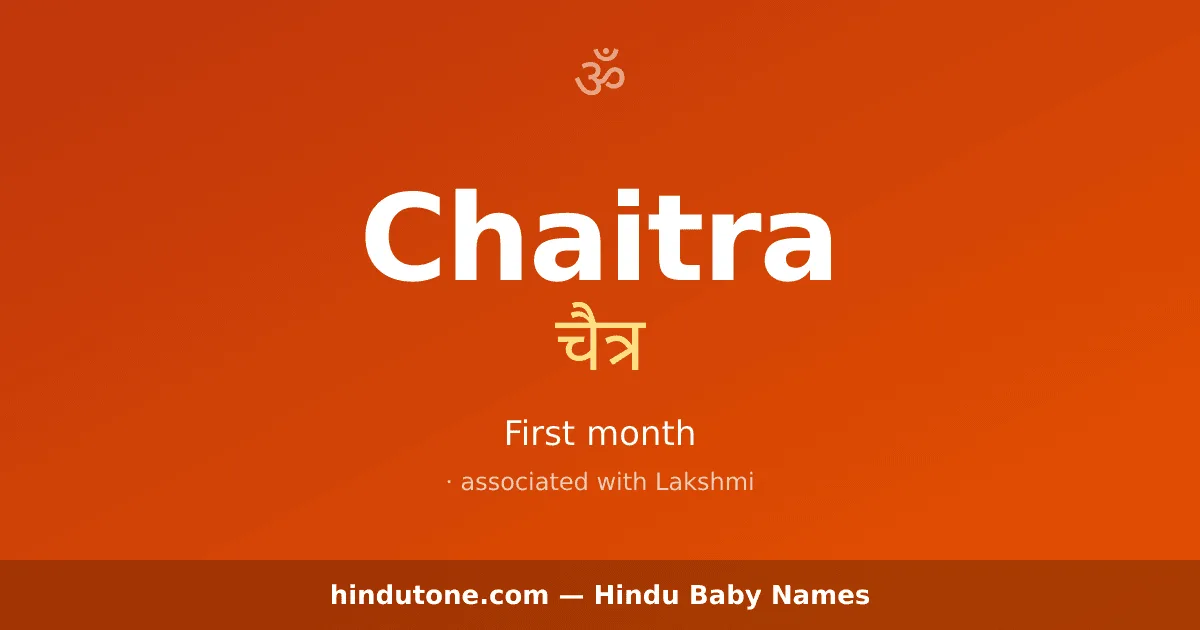 Chaitra — Hindu Girl Names with C