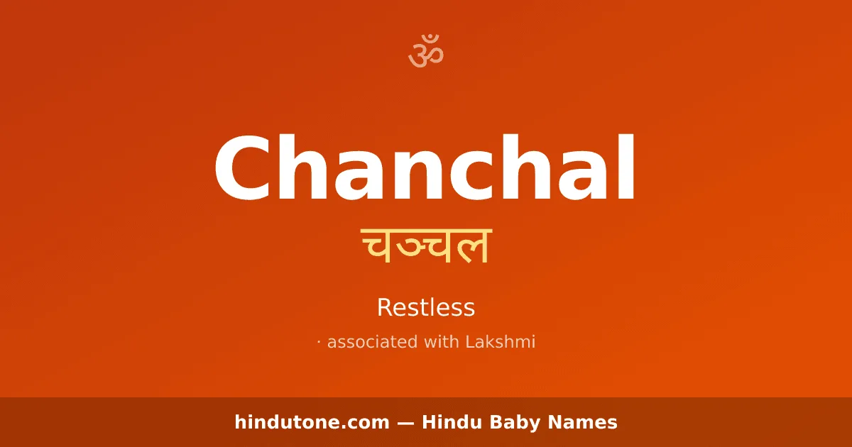 Chanchal — Hindu Girl Names with C