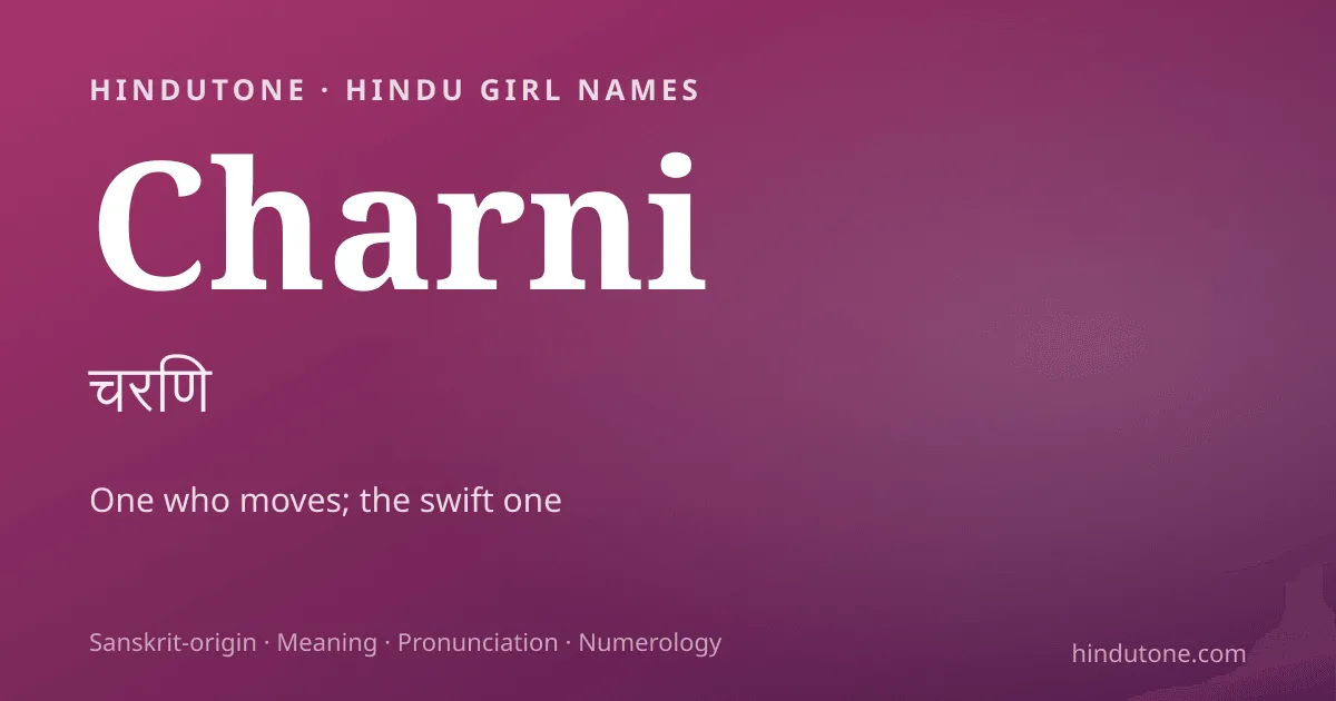 Charni — Hindu Girl Names with C