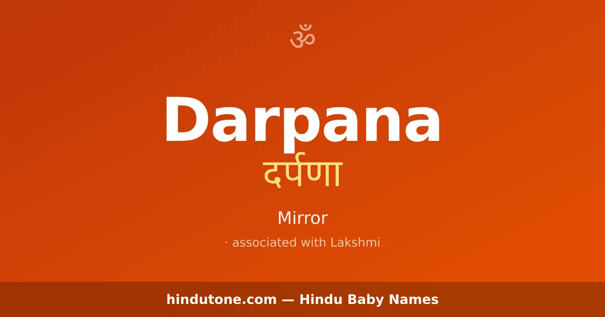 Darpana — Hindu Girl Names with D