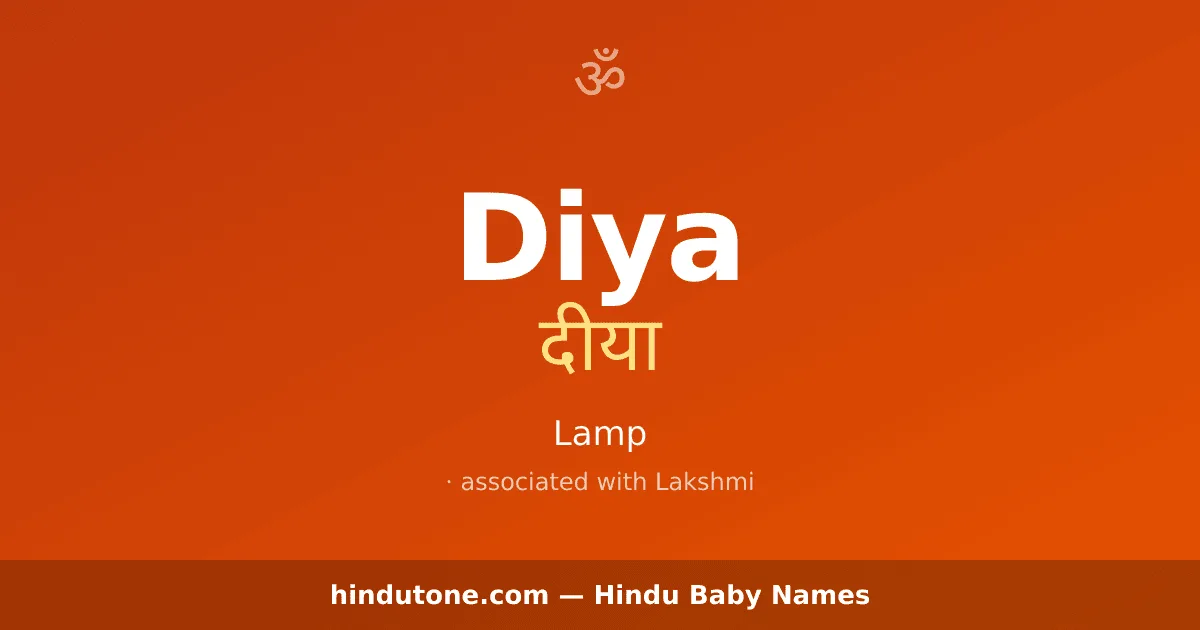 Diya — Hindu Girl Names with D