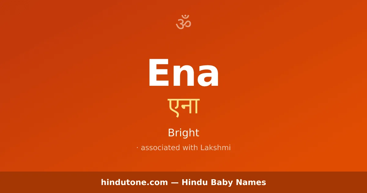 Ena — Hindu Girl Names with E