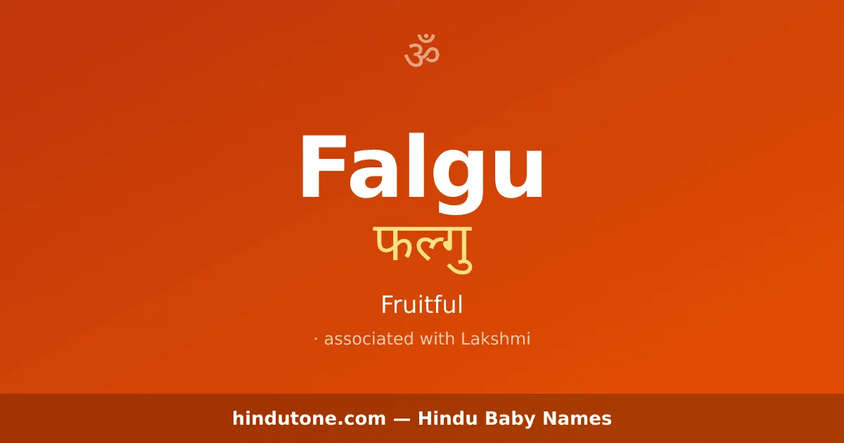 Falgu — Hindu Girl Names with F