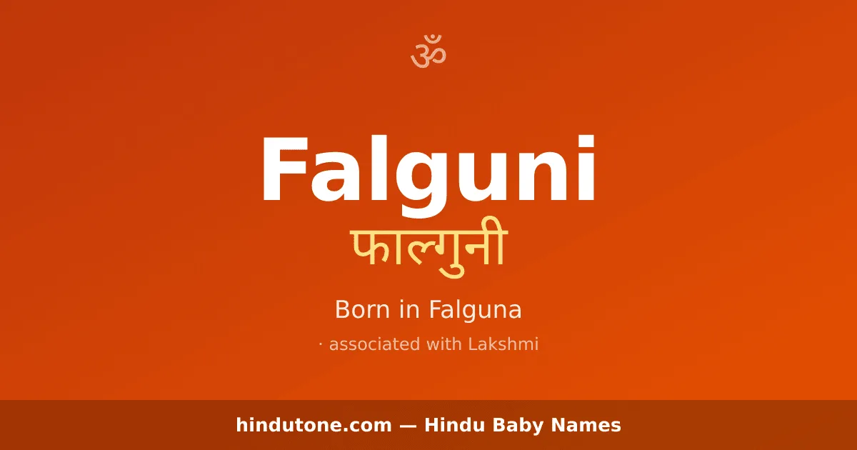 Falguni — Hindu Girl Names with F