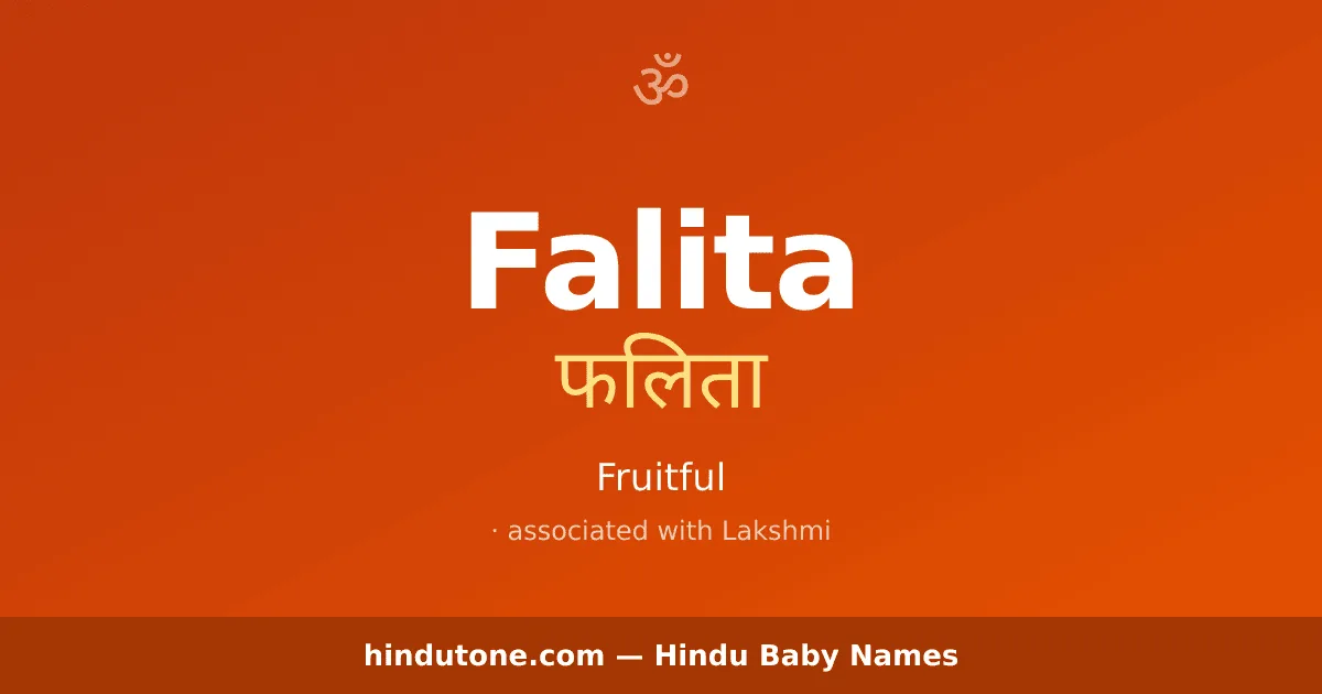 Falita — Hindu Girl Names with F