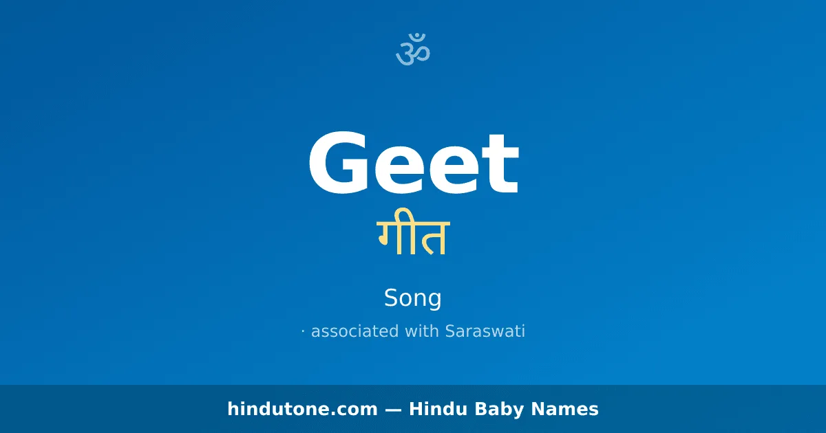 Geet — Hindu Girl Names with G