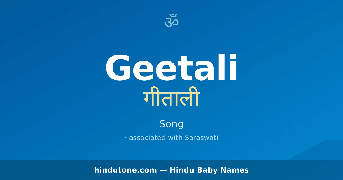 Geetali — Hindu Girl Names with G