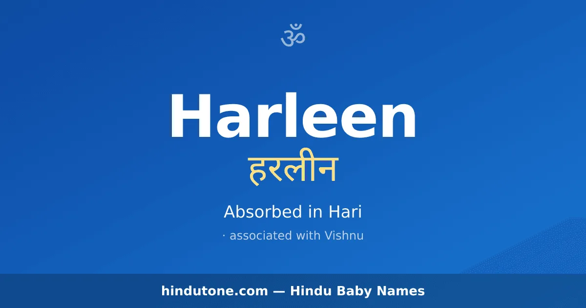 Harleen — Hindu Girl Names with H