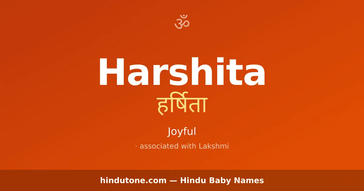 Harshita — Hindu Girl Names with H