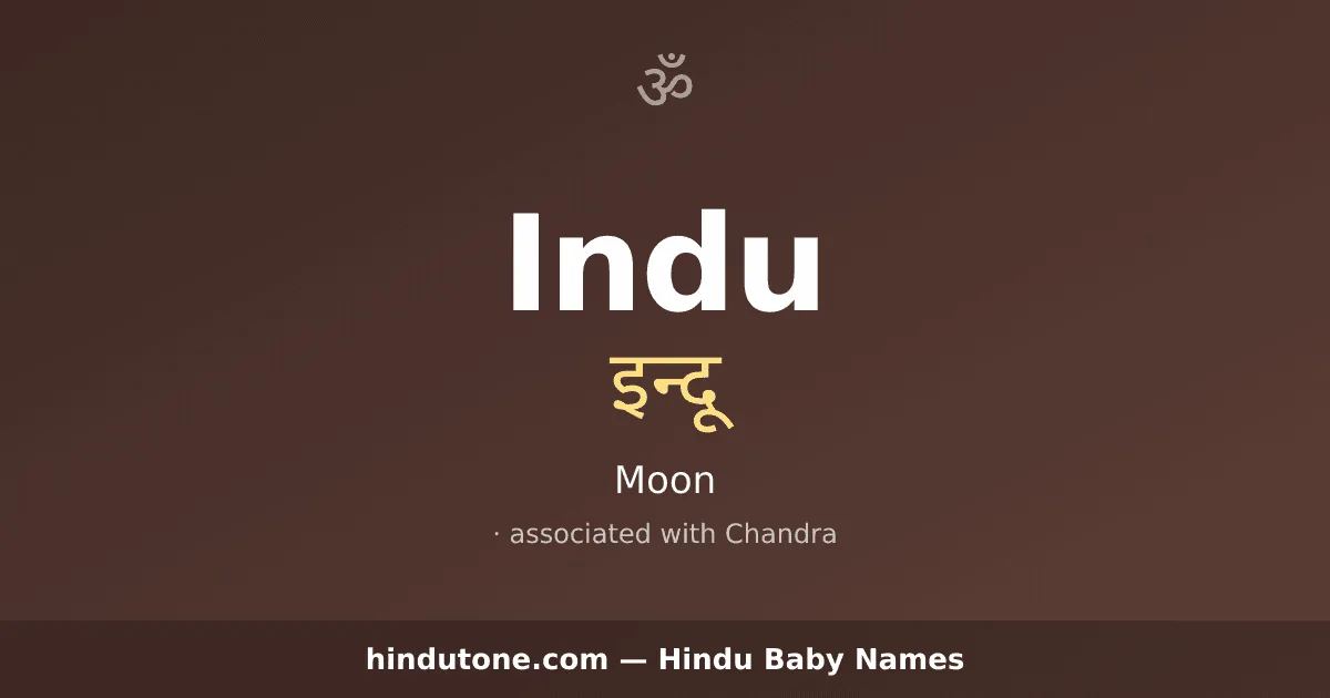 Indu — Hindu Girl Names with I