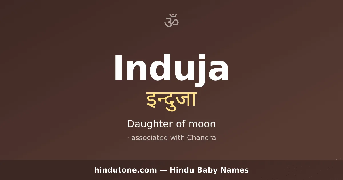 Induja — Hindu Girl Names with I