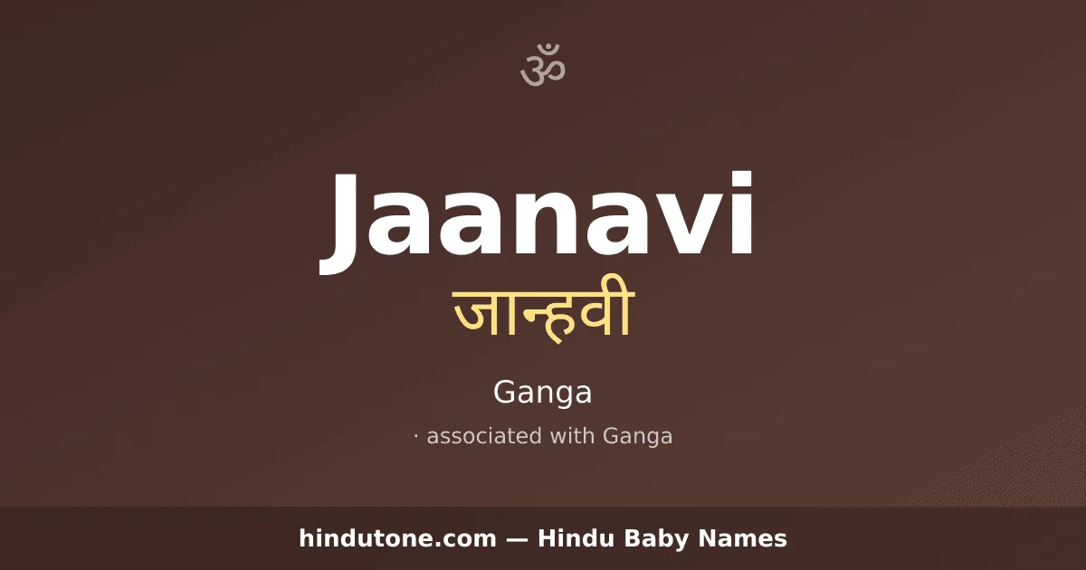 Jaanavi — Hindu Girl Names with J