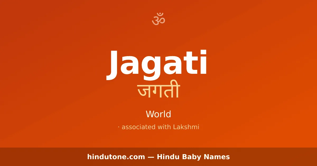 Jagati — Hindu Girl Names with J