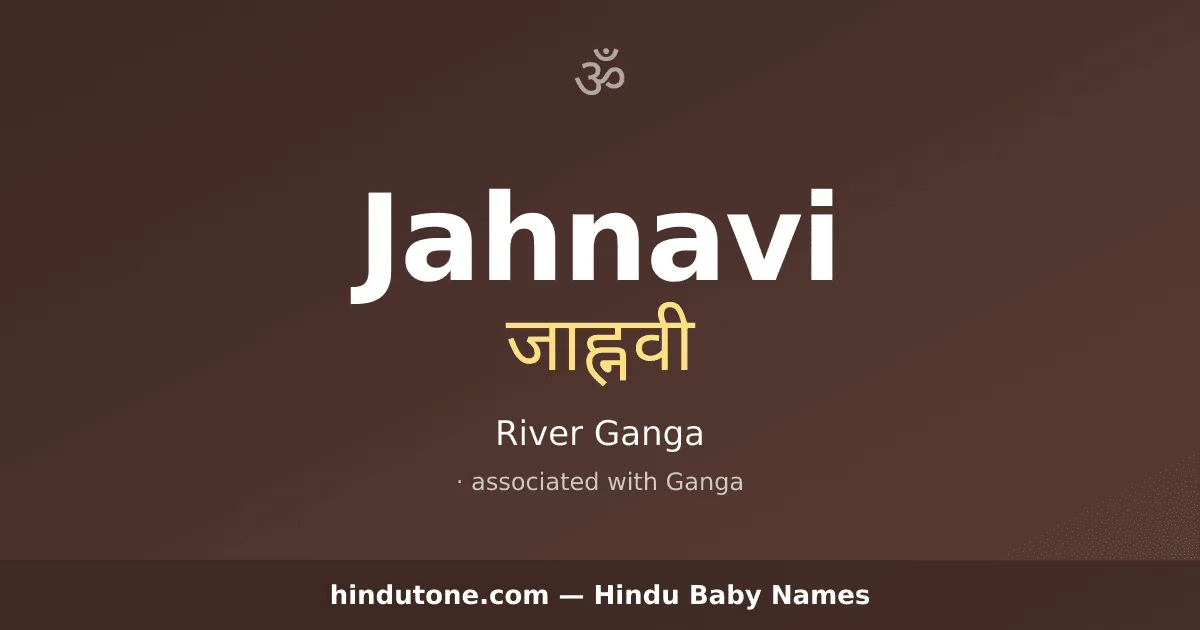 Jahnavi — Hindu Girl Names with J