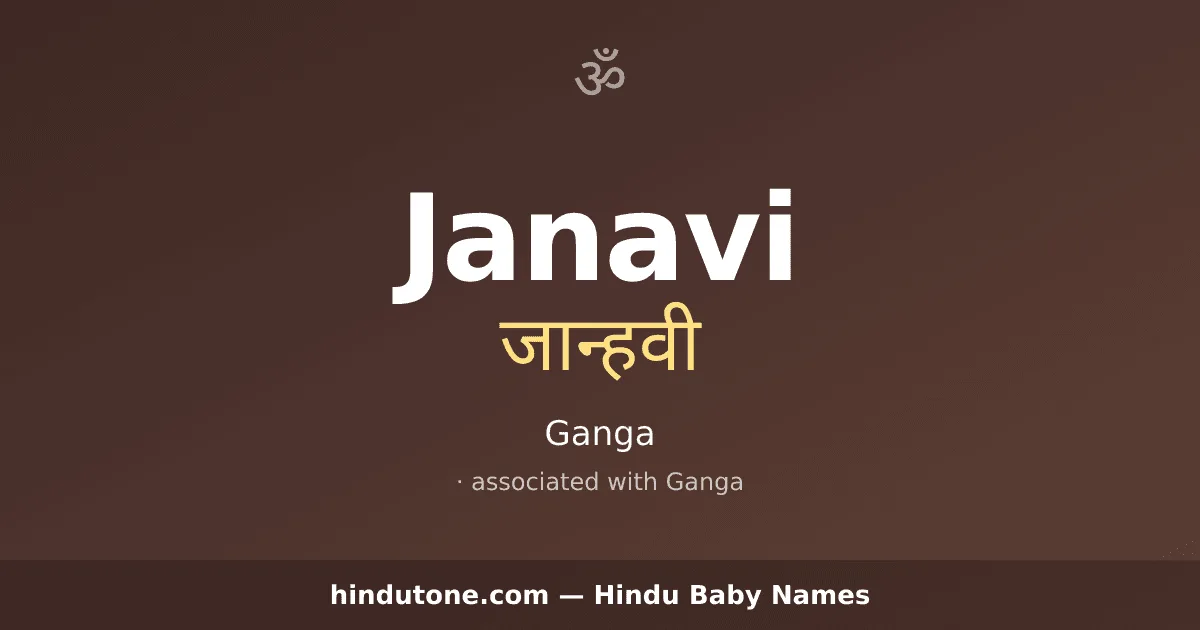Janavi — Hindu Girl Names with J