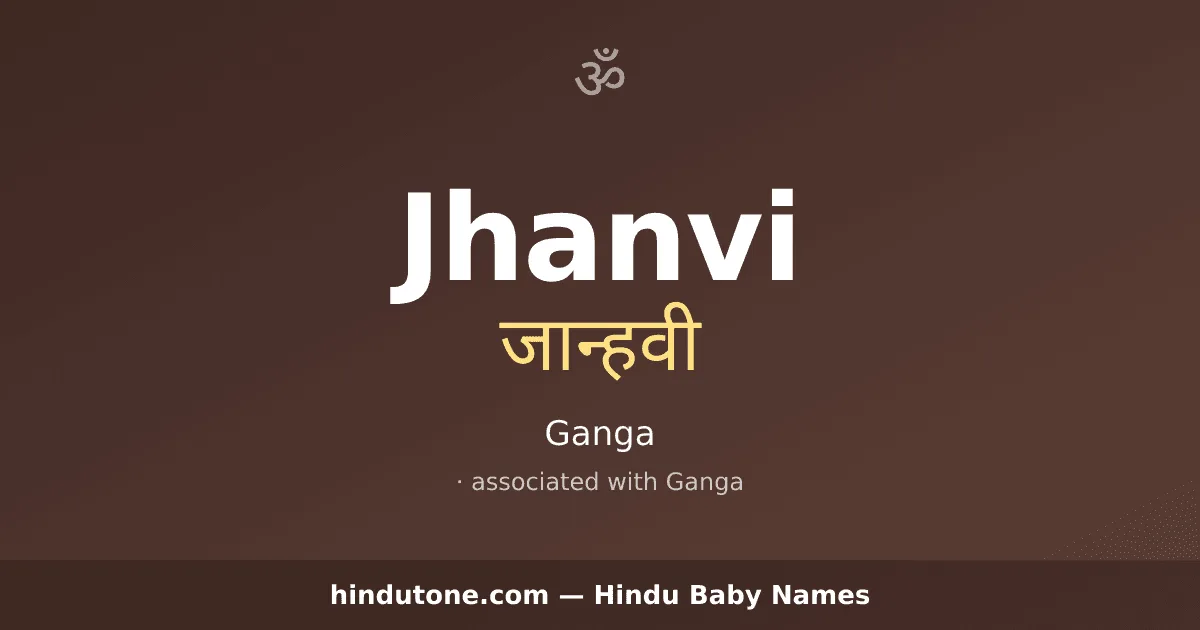 Jhanvi — Hindu Girl Names with J