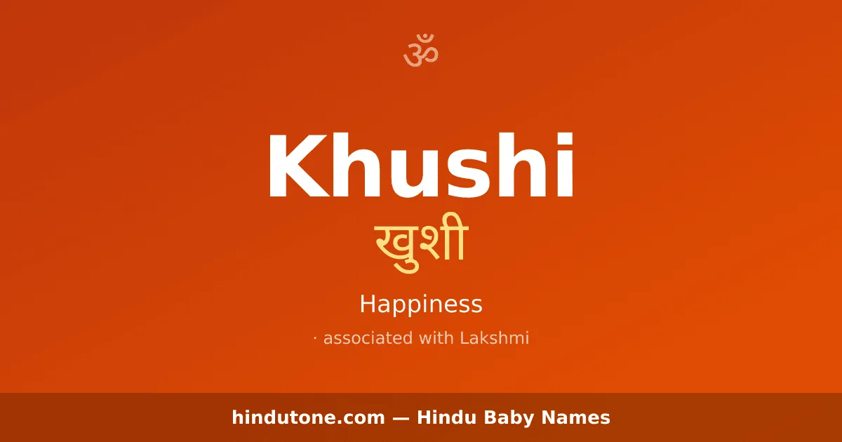 Khushi — Hindu Girl Names with K