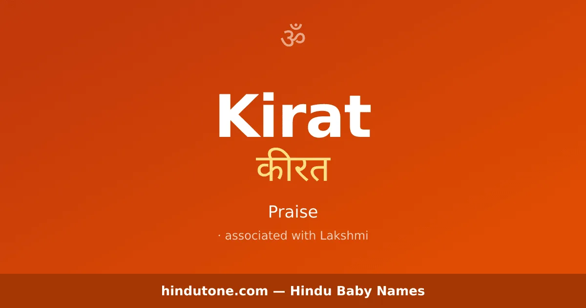 Kirat — Hindu Girl Names with K