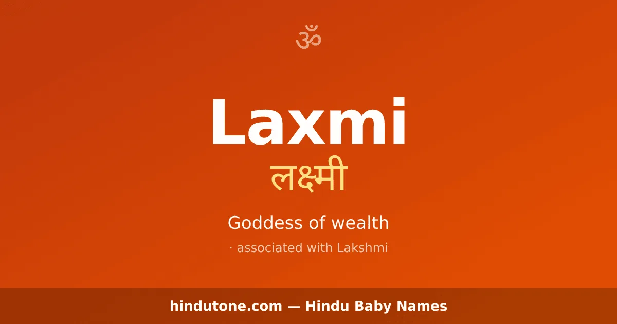 Laxmi — Hindu Girl Names with L