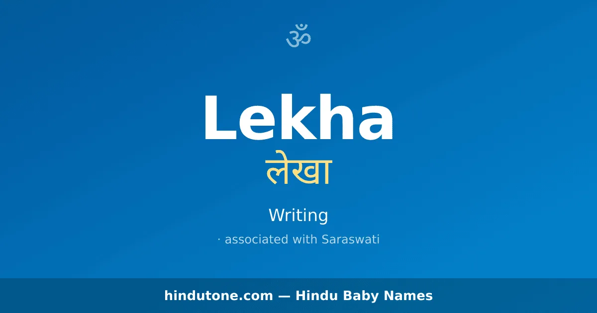 Lekha — Hindu Girl Names with L
