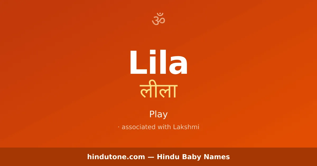 Lila — Hindu Girl Names with L